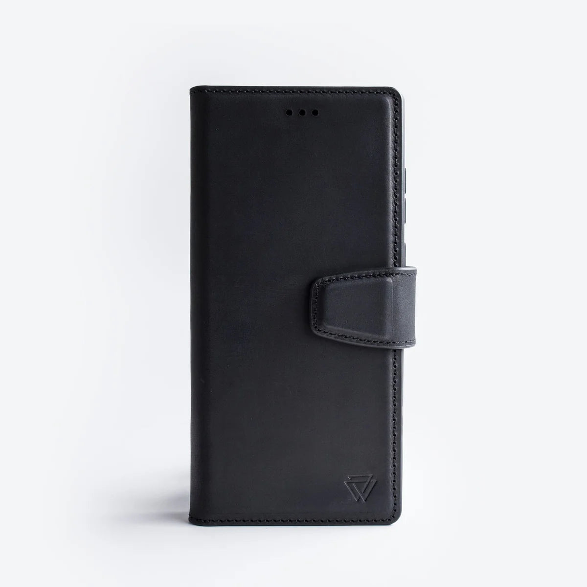 Wachikops Echtleder Wallet Case für Samsung Galaxy S25 – Schwarz