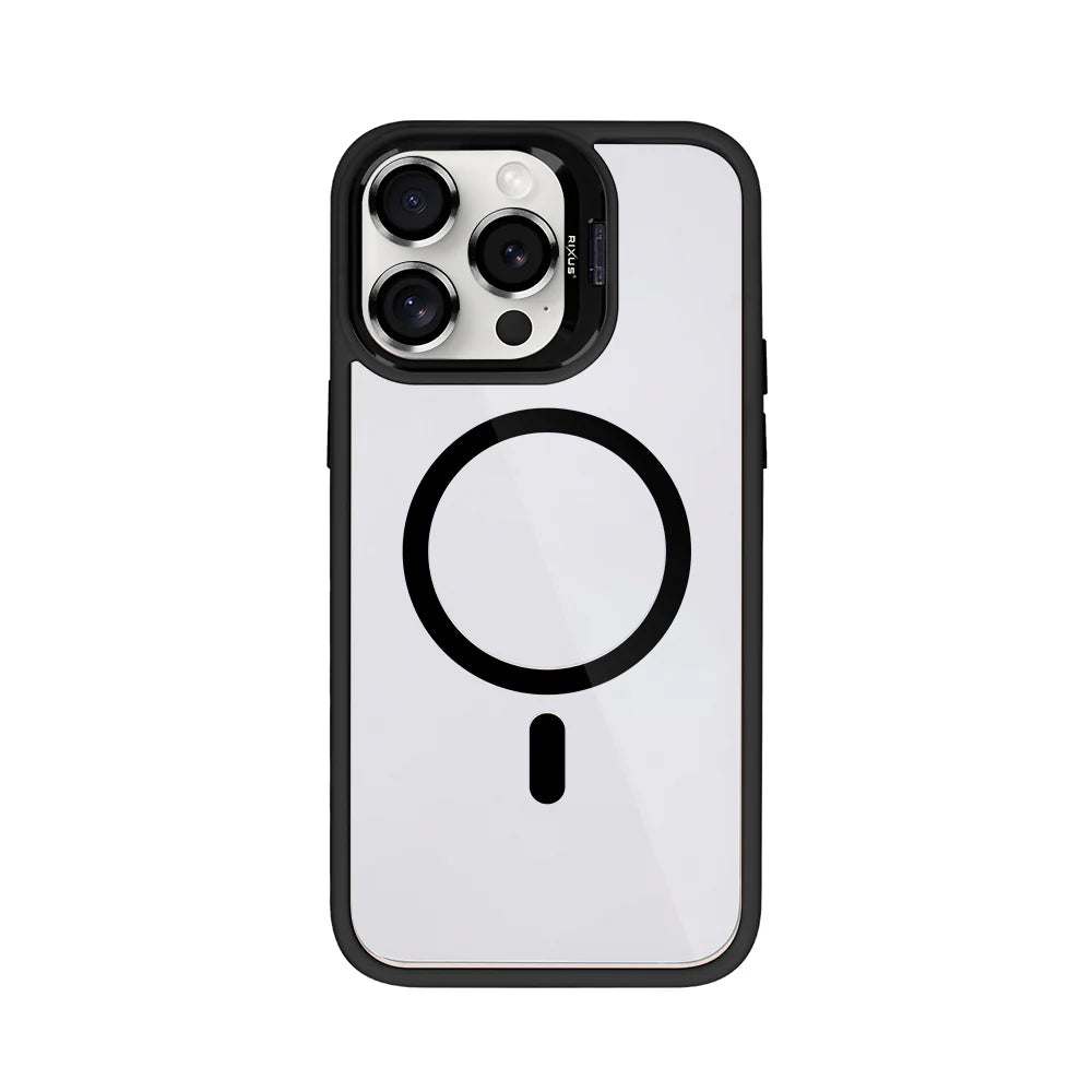 Rixus Hybrid MagSafe Hülle mit Standfunktion & Kameraschutzglas – für iPhone 12 / 12 Pro