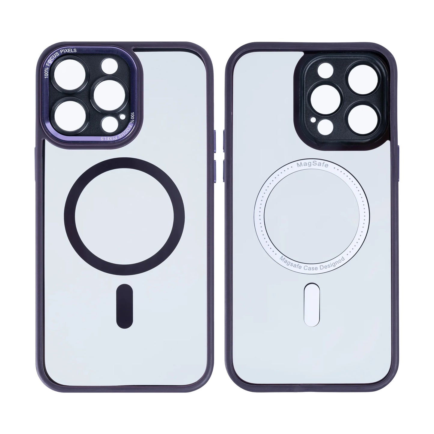 Rixus Schutzhülle für iPhone 12 Pro Max – Violett mit Kameraglasschutz & MagSafe