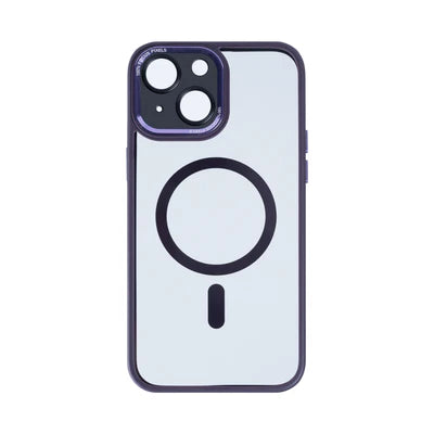 RIXUS Metal Lens Protection MagSafe Case für iPhone 13 – Transparent/Lila