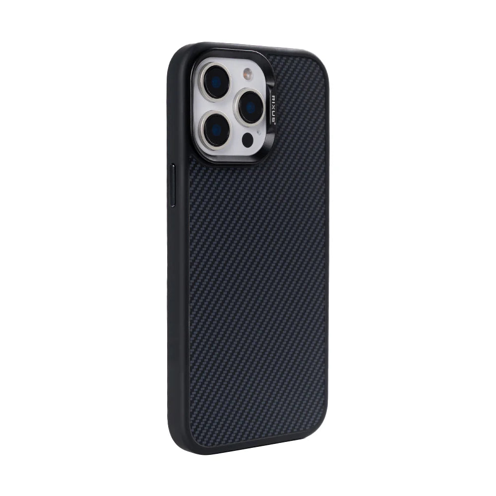 RIXUS Carbon-Look Hülle mit MagSafe für iPhone 12 Pro Max