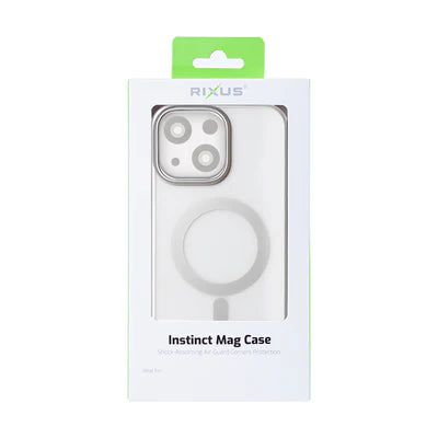 RIXUS Instinct MagCase für iPhone 13 – Titanium Silver mit MagSafe