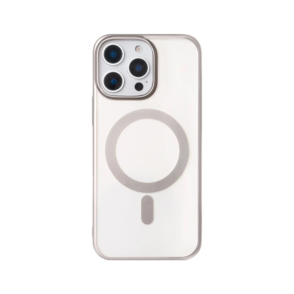Rixus Schutzhülle für iPhone 12 Pro Max – Transparent mit MagSafe (Titanium Gray)