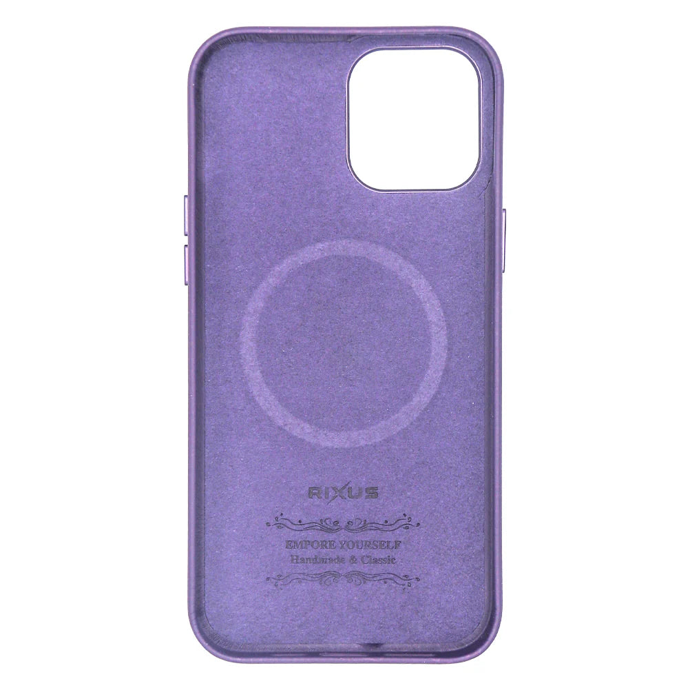 RIXUS Silikonhülle mit MagSafe für iPhone 12 Pro Max – Lila & elegant