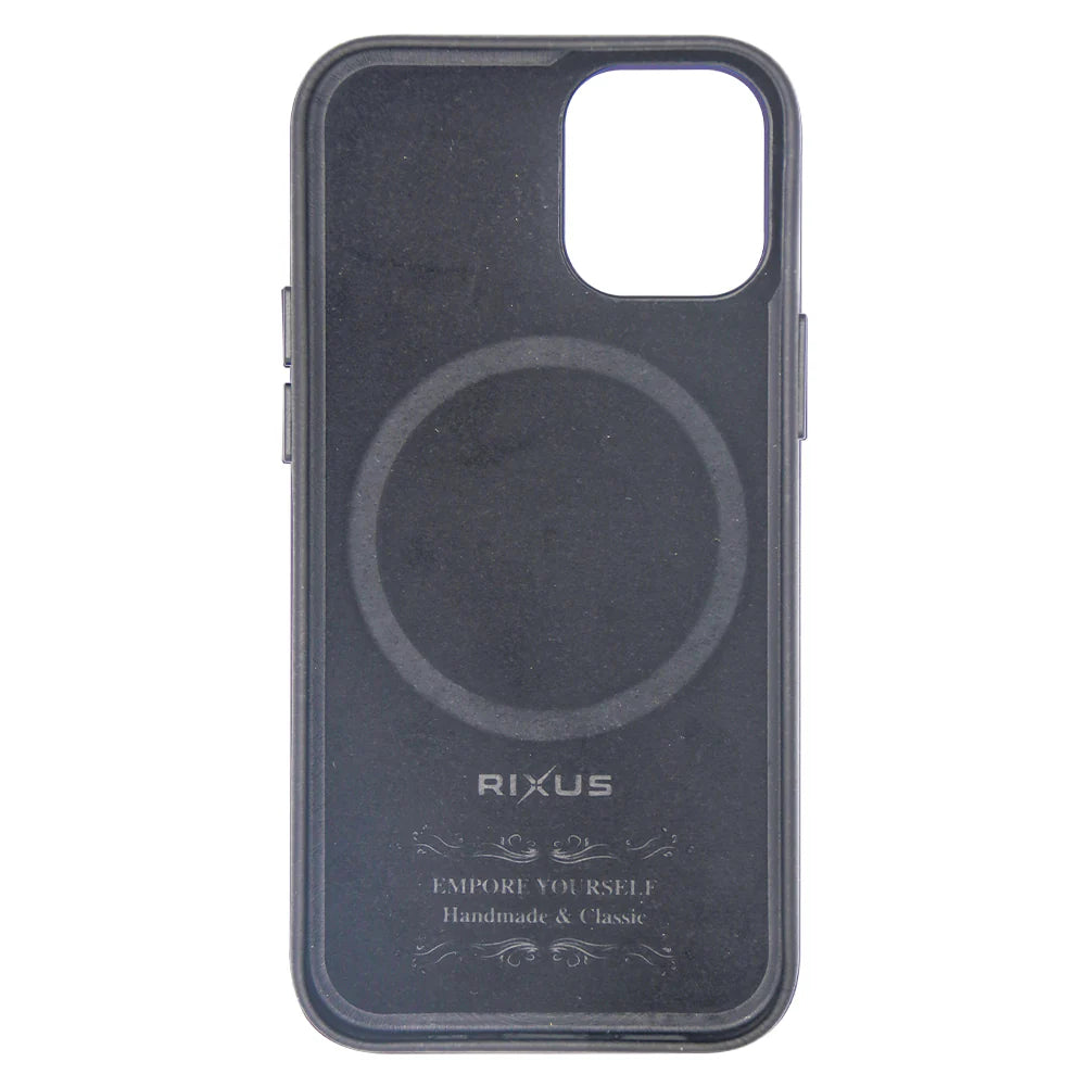 RIXUS iPhone 12 Pro Max Hülle im Leder-Look mit MagSafe – klassisch & funktional
