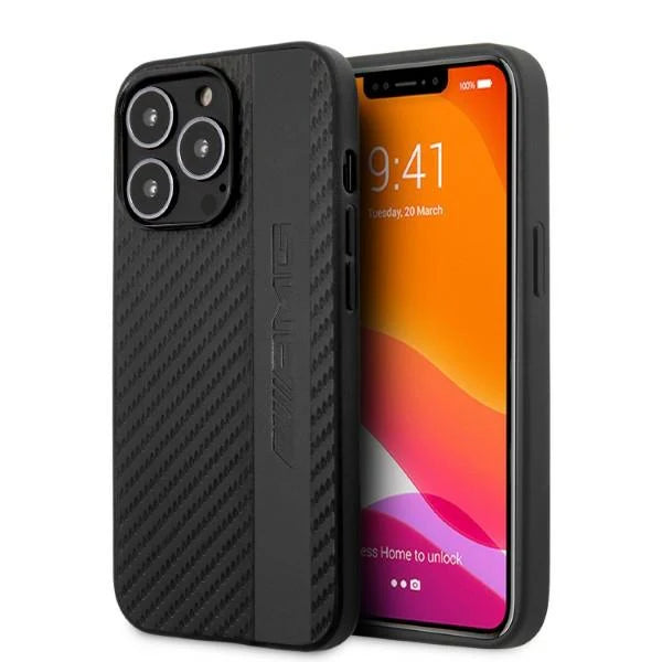 AMG Hülle iPhone 16 Pro – Carbon Look | Schwarz