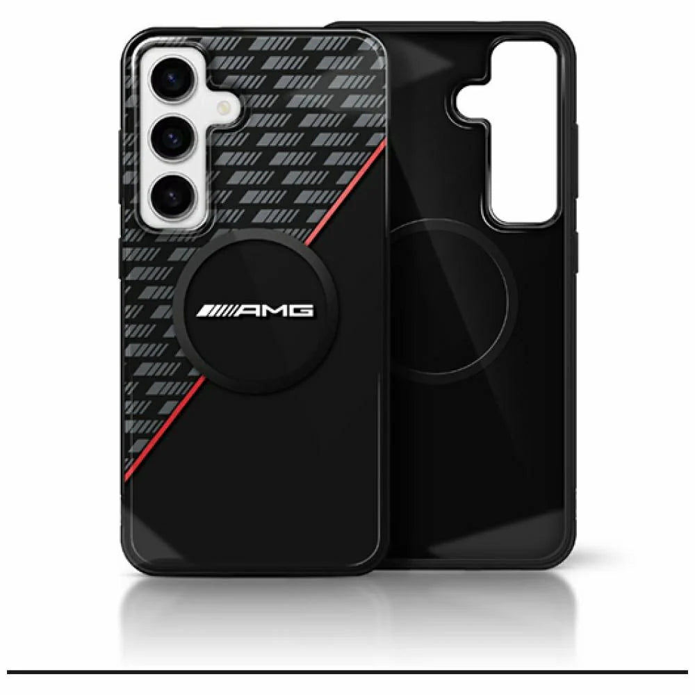 Mercedes-Benz AMG Hardcase mit MagSafe für Samsung Galaxy S25 – Schwarz/Rot