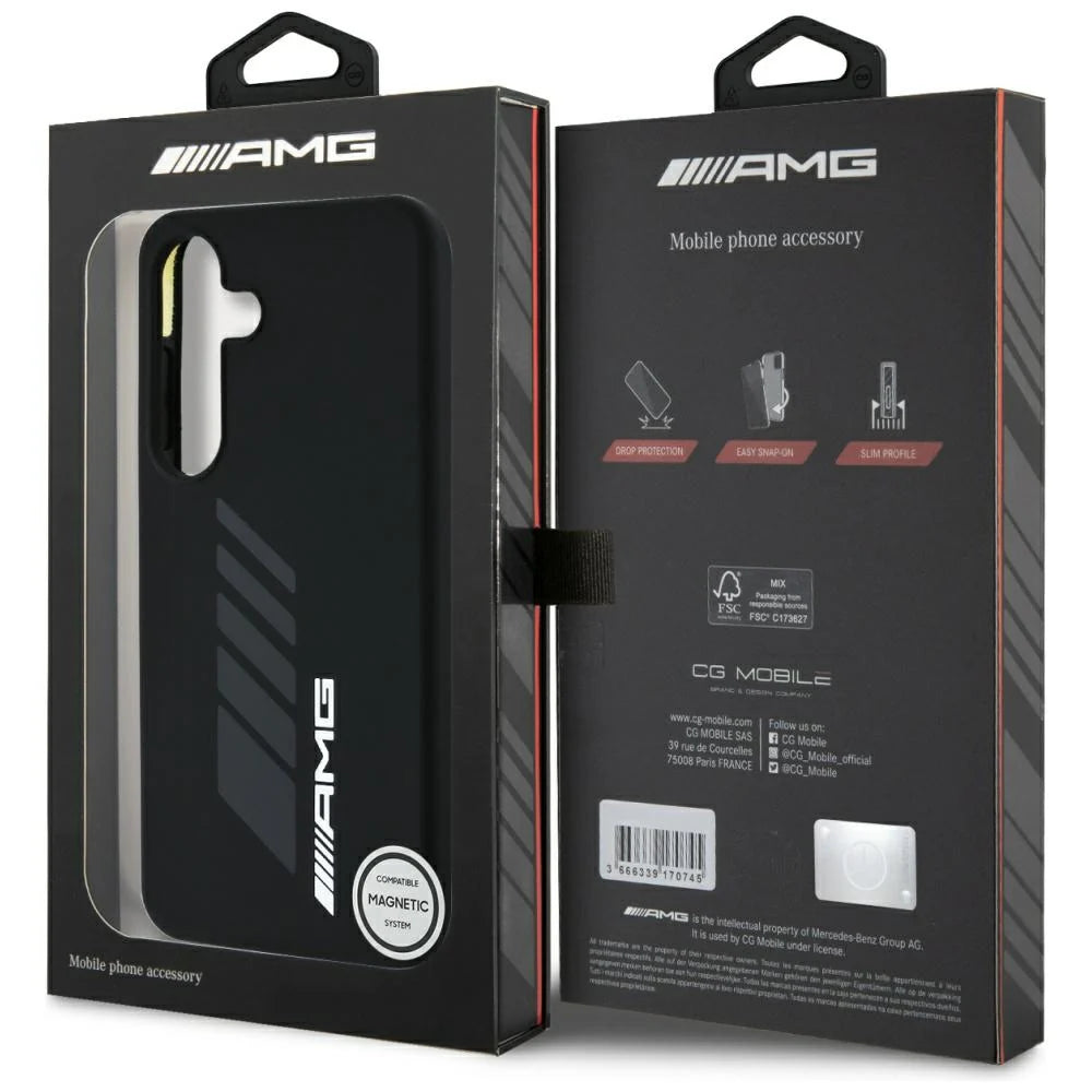 Mercedes-Benz AMG Silicone Case für Samsung Galaxy S25 – Schwarz