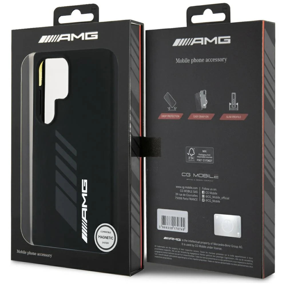 Mercedes-AMG Hardcase für Samsung Galaxy S25 Ultra – Schwarz | Slim Design & MagSafe-kompatibel