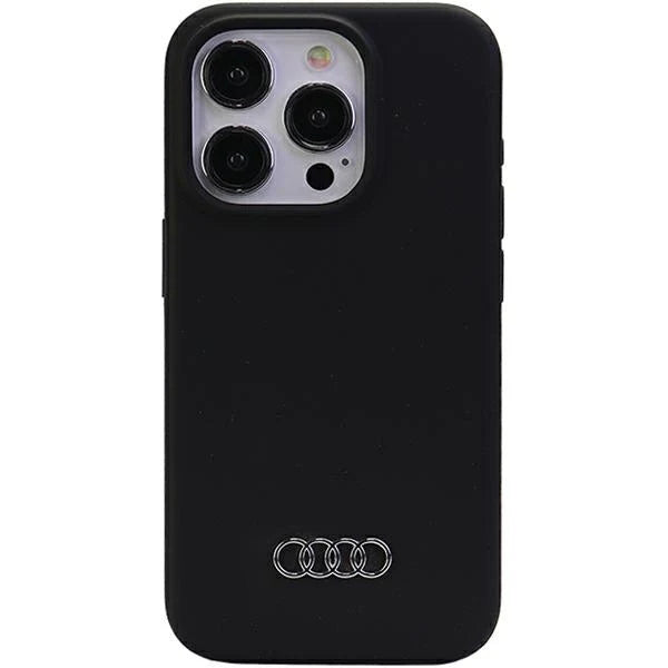 Audi Silikon Schutzhülle Schwarz für iPhone 15 Pro Max