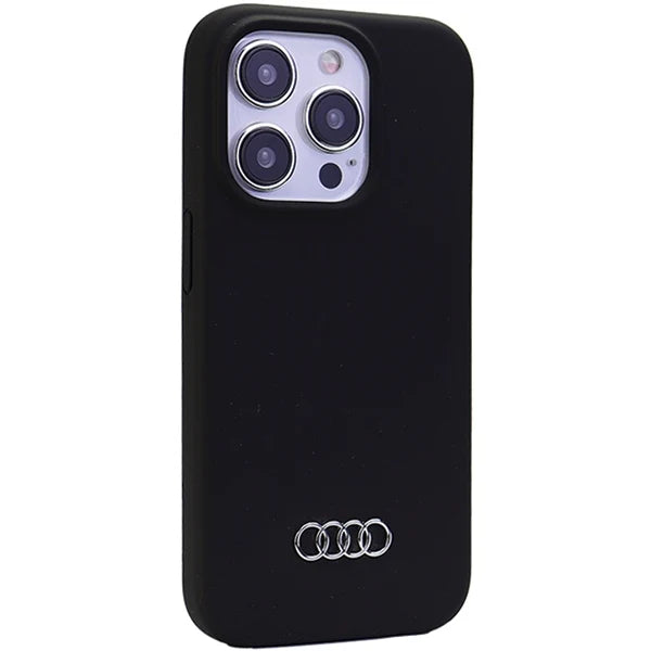 Audi Silikon Schutzhülle Schwarz für iPhone 15 Pro Max