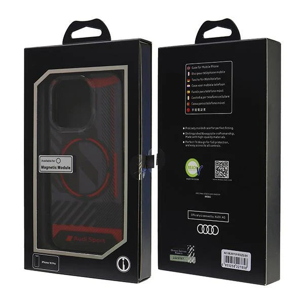 Audi Sport Handyhülle für iPhone 16 Pro – Magnetisch & Sportliches Design