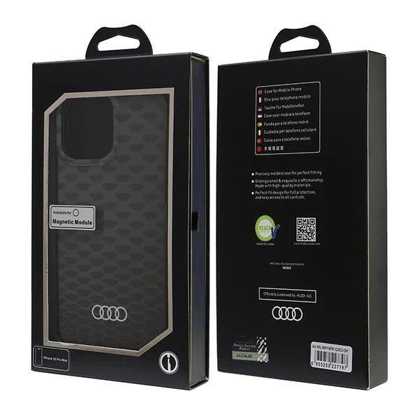 Audi MagSafe-Hülle für iPhone 16 Pro Max -Silhouette-Pattern Transparent/Schwarz