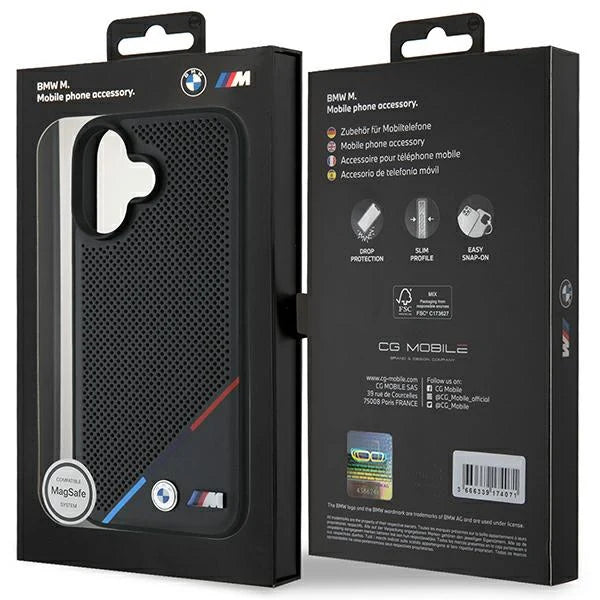 BMW M MagSafe Hülle für iPhone 16 – Sportliches Design mit Carbon-Optik