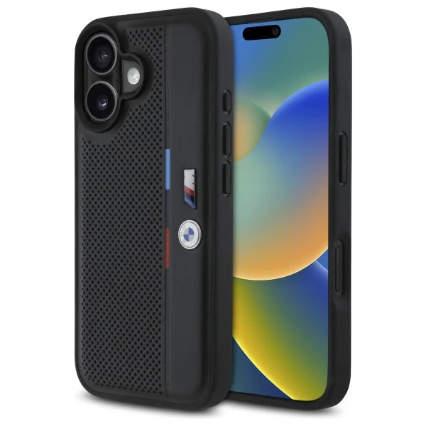 BMW M Schutzhülle für iPhone 16 – Schwarz mit M-Streifen