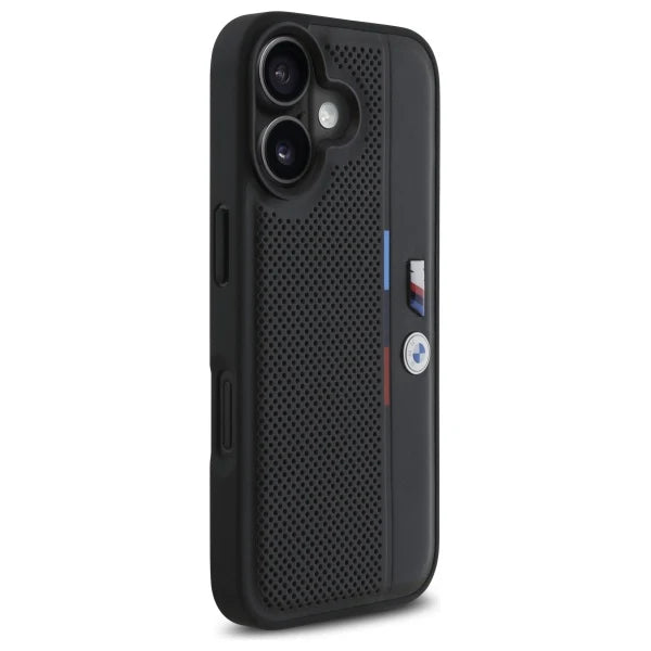 BMW M Schutzhülle für iPhone 16 – Schwarz mit M-Streifen