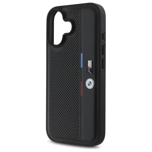 BMW M Schutzhülle für iPhone 16 – Schwarz mit M-Streifen