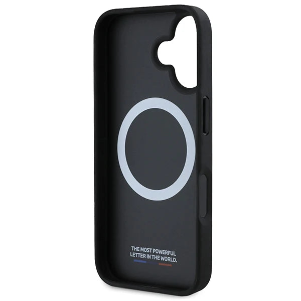 BMW M MagSafe Hülle für iPhone 16 – Carbon Look mit M-Streifen