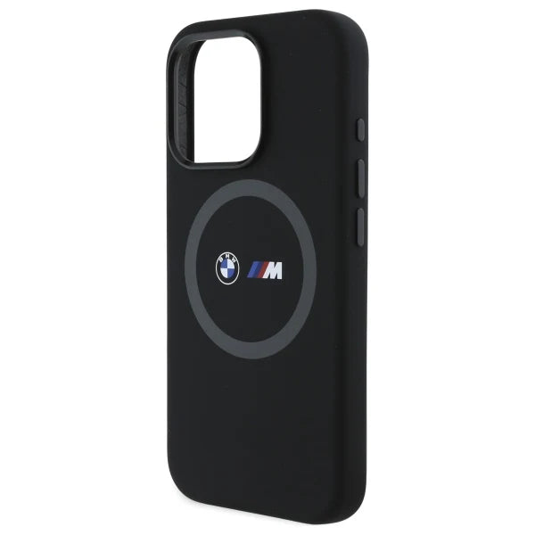BMW M MagSafe Hülle für iPhone 16 Pro – Schwarz mit Logo & Magnetring-Design