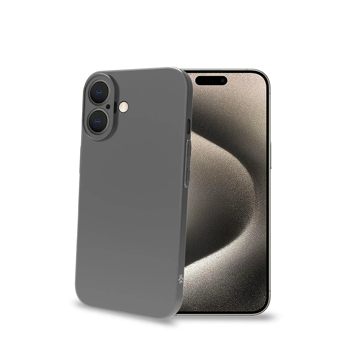 Celly Ultra-Thin Cover für iPhone 16 – Schwarz Transparent