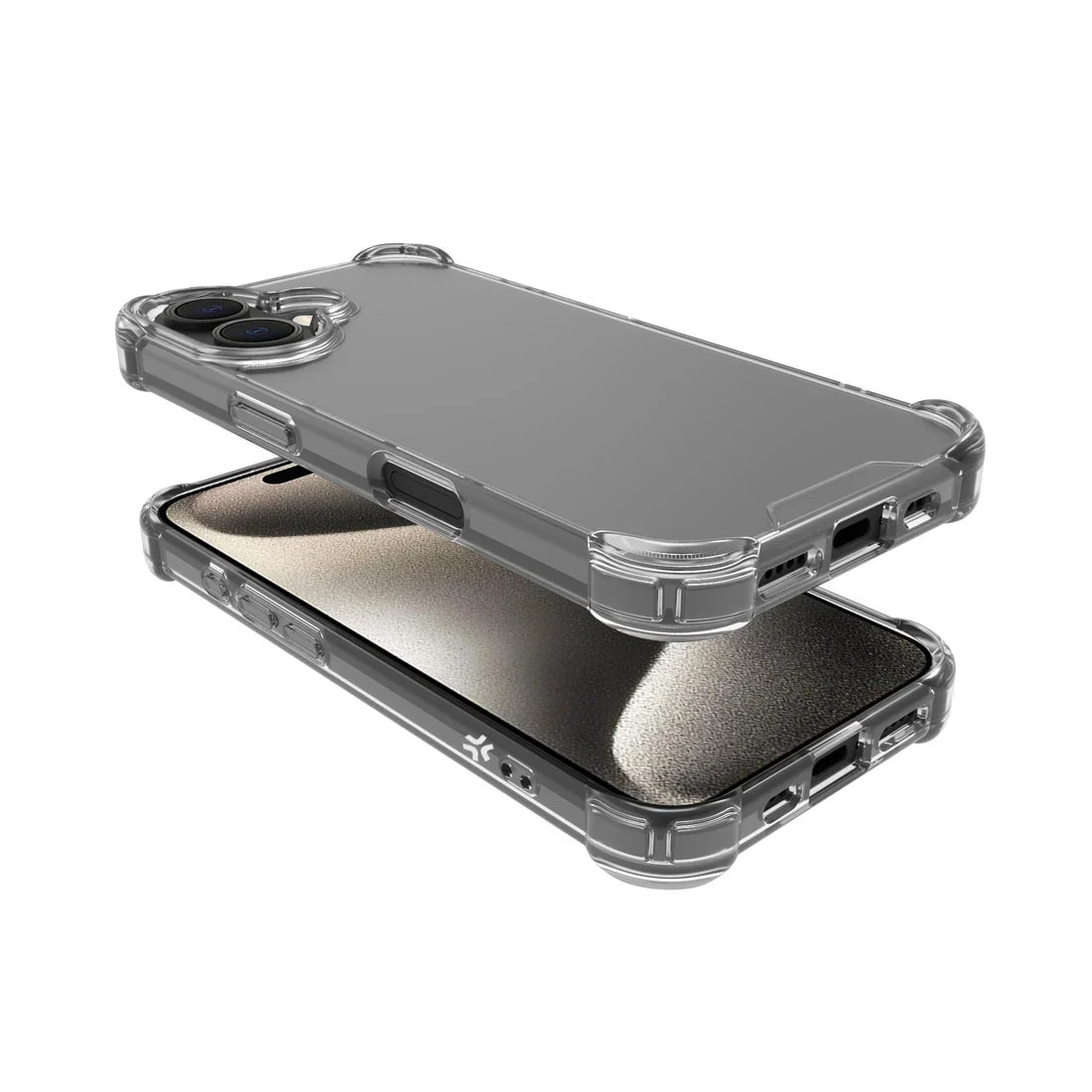 Celly Armor Cover für iPhone 16 Plus – Transparent & Stoßsicher mit Bumper-Schutz