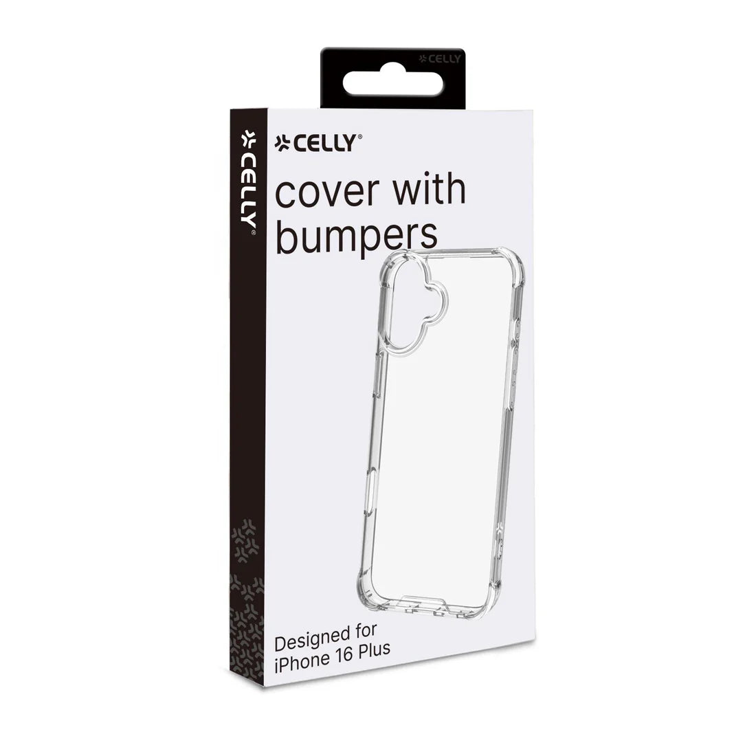 Celly Armor Cover für iPhone 16 Plus – Transparent & Stoßsicher mit Bumper-Schutz