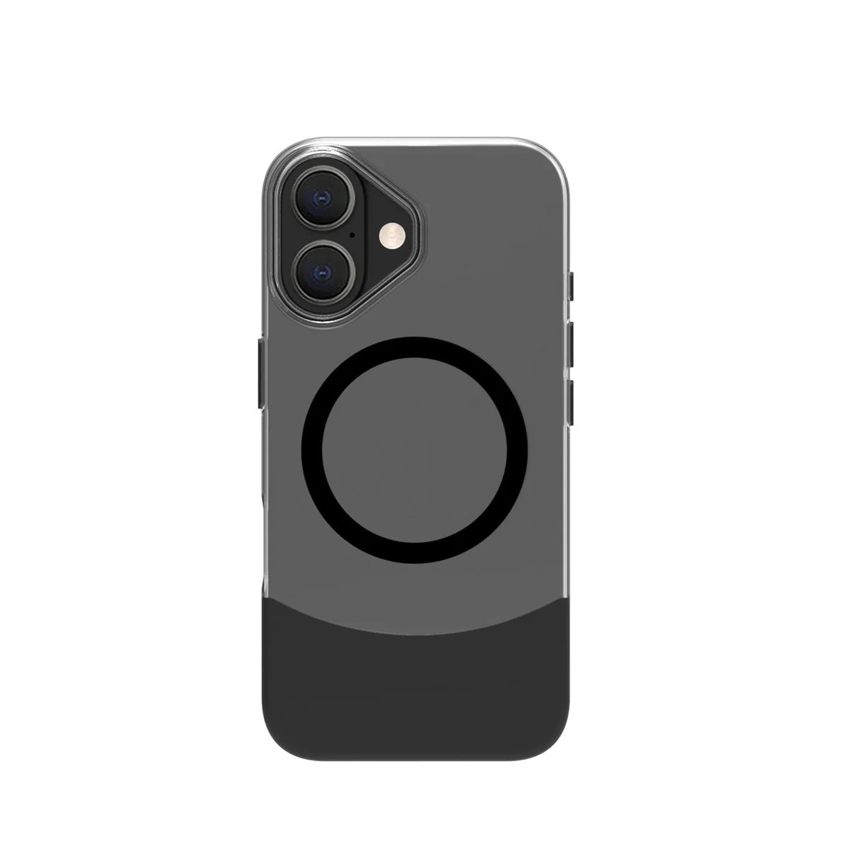 Celly MagDual Hülle mit MagSafe für iPhone 16 – Transparent/Schwarz