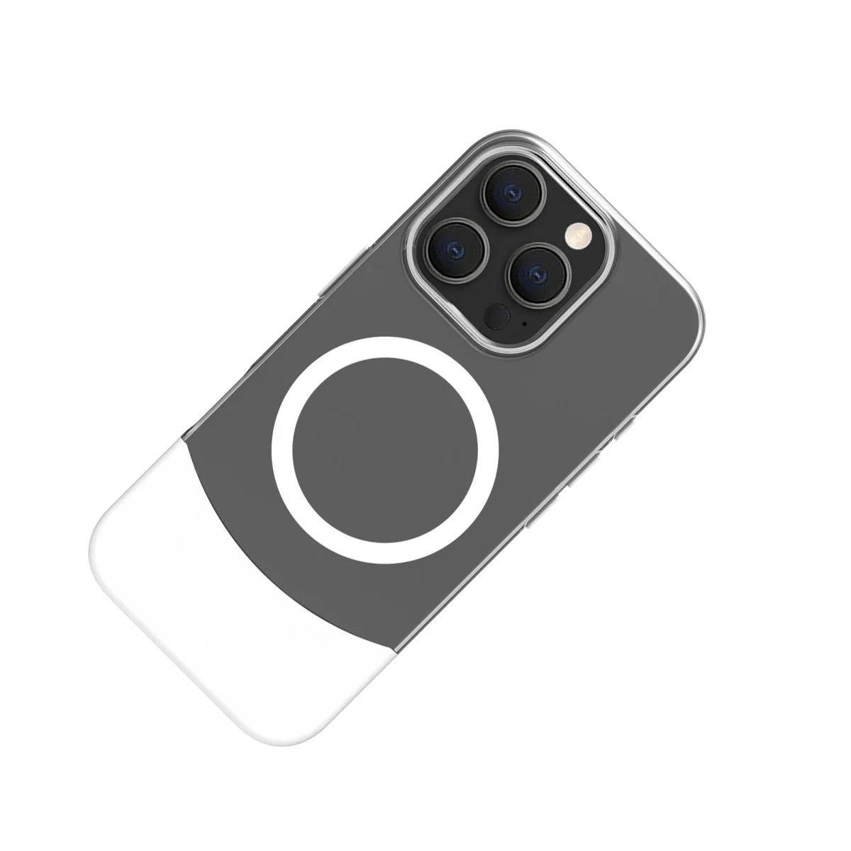 Celly MagSafe Dual-Hülle – Transparent/Weiß – Für iPhone 16 Pro