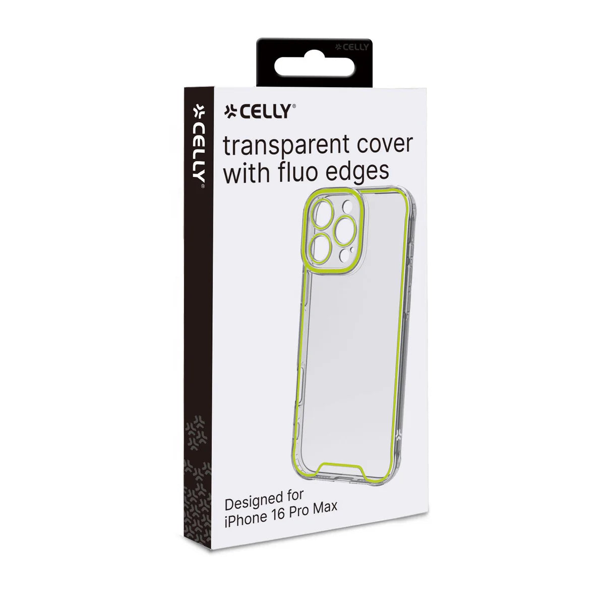 Celly Transparentes Case mit Neon-Rändern für iPhone 16 Pro