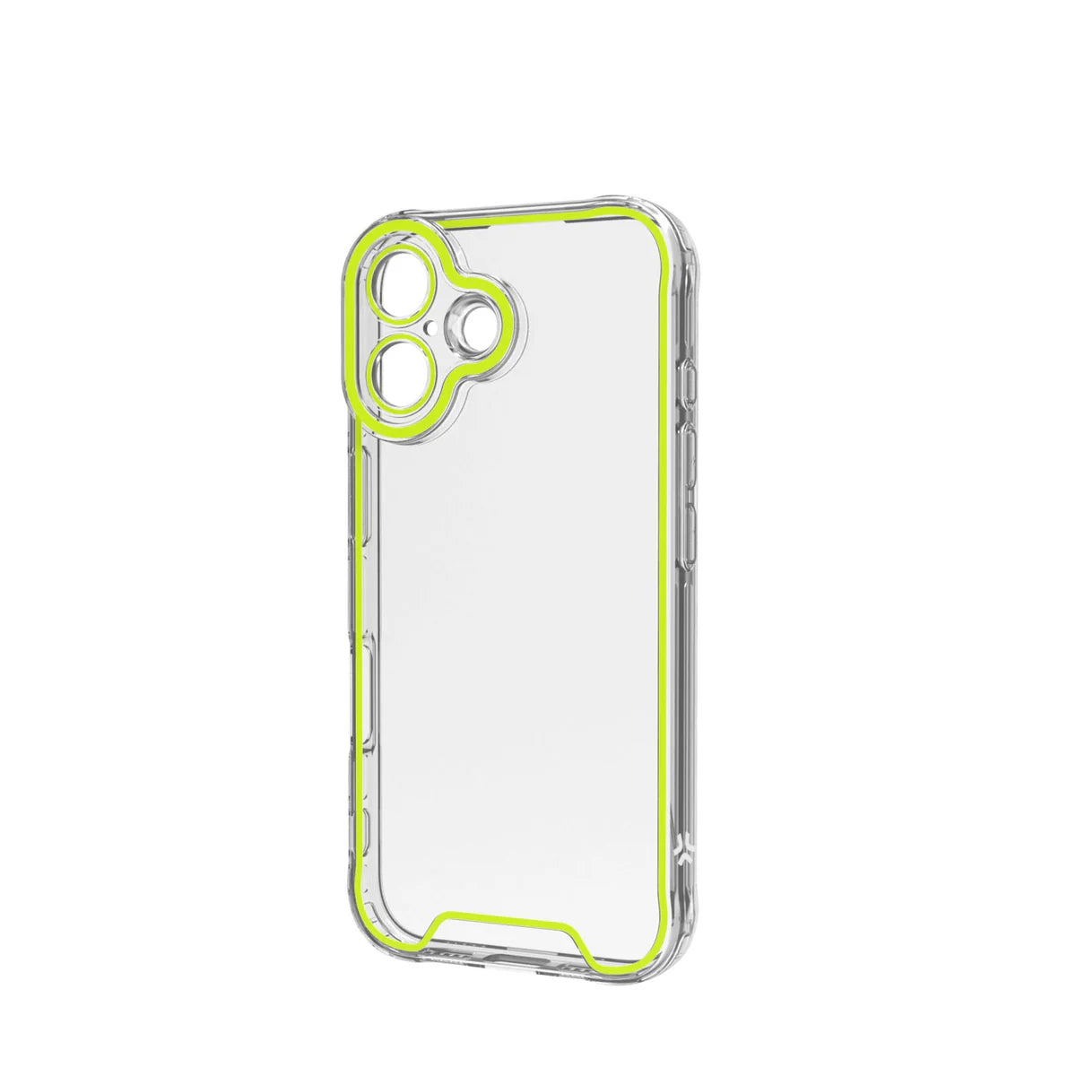 Celly Glow Schutzhülle für iPhone 16 – Transparent mit Neon-Details