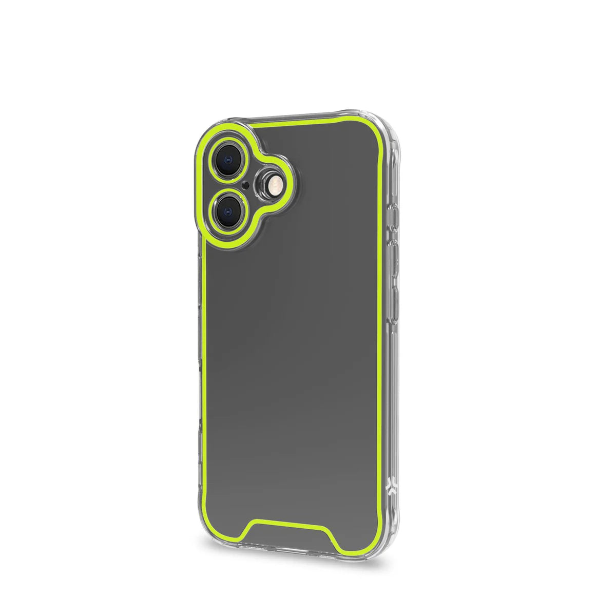Celly Glow Schutzhülle für iPhone 16 – Transparent mit Neon-Details