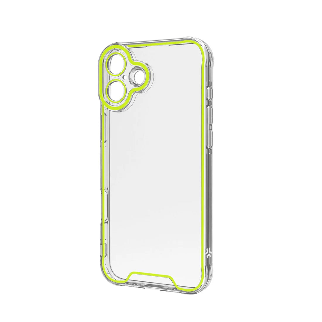Celly Transparent Cover für iPhone 16 Plus – mit fluoreszierenden Kanten