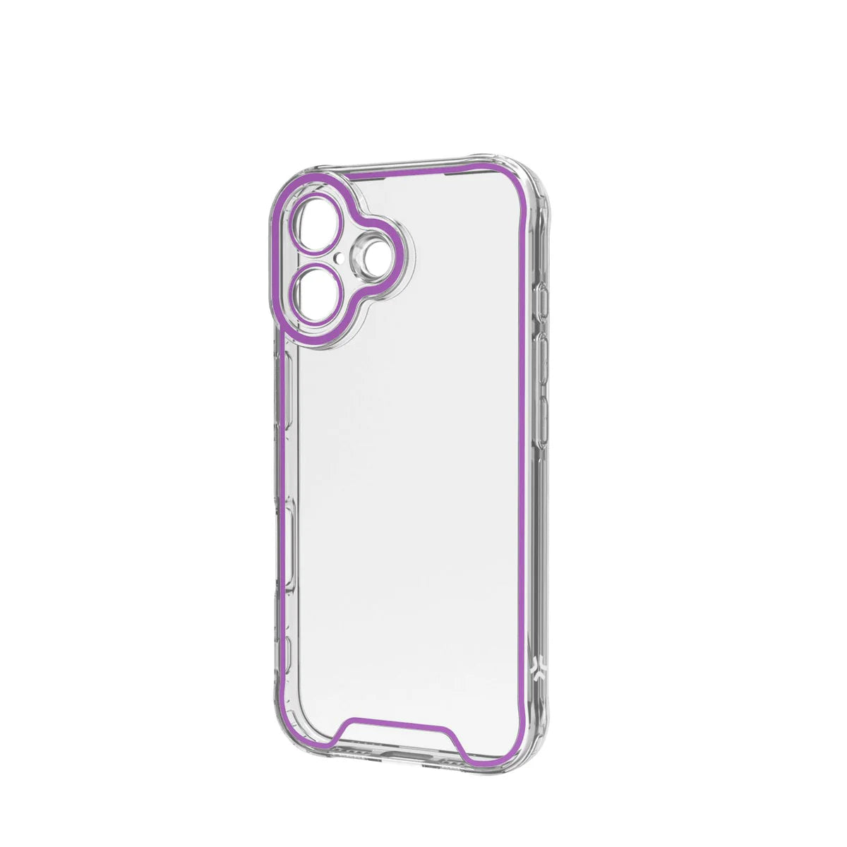 Celly GLOW Schutzhülle für iPhone 16 – Transparent mit violettem Akzent