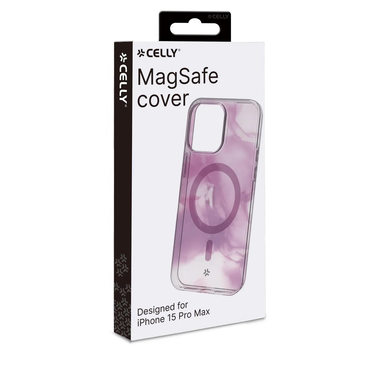 Celly MagSafe Case für iPhone 15 Pro Max – Violet Marble