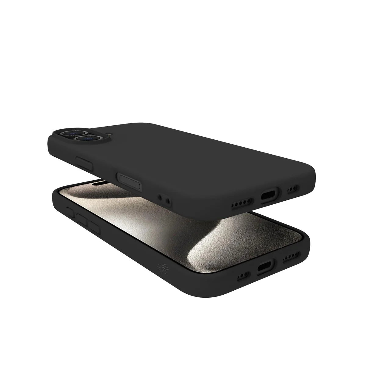 Celly Cromo Silikonhülle für iPhone 16 – Schwarz