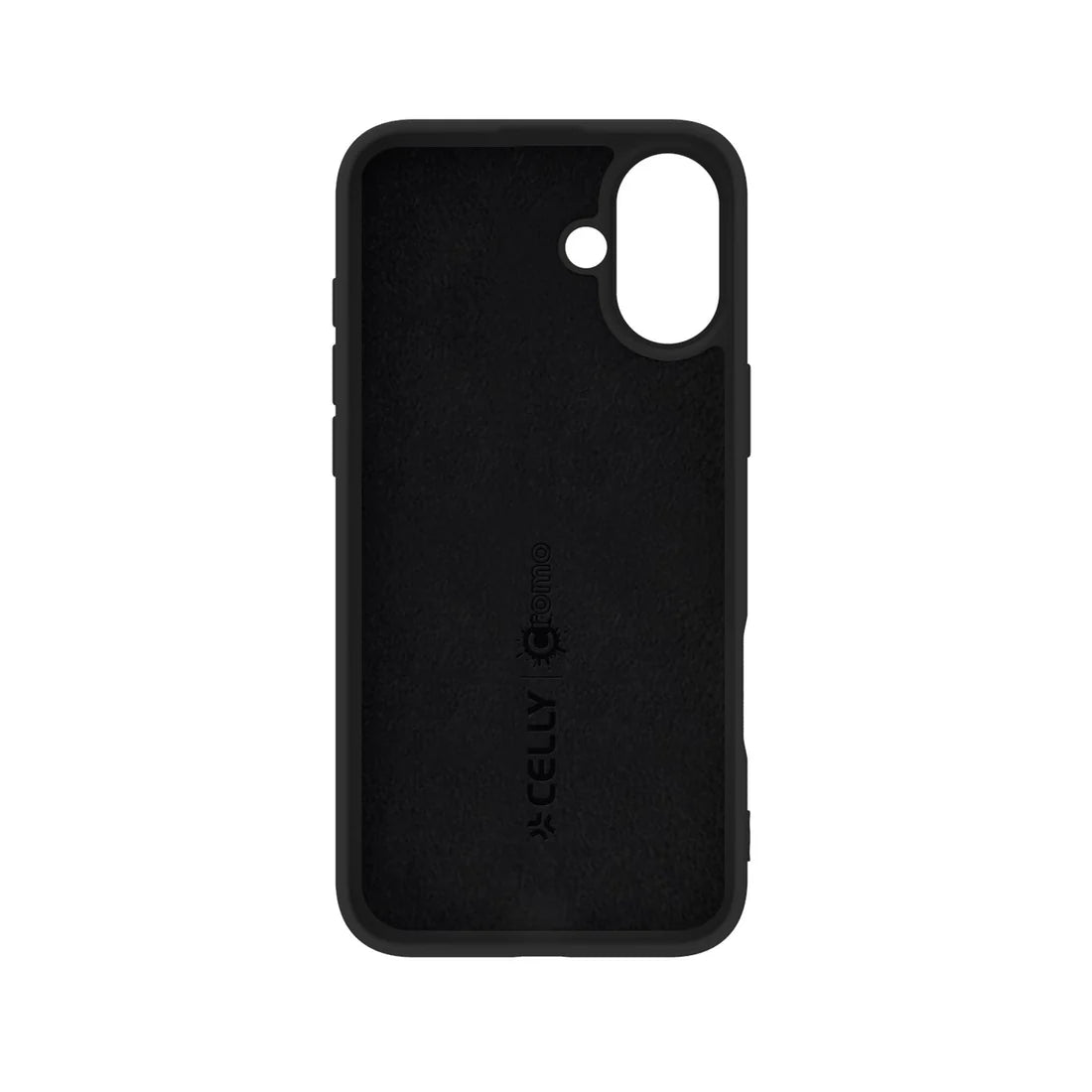 Celly Soft-Touch Cover für iPhone 16 Plus – Schwarz, schlicht & sicher
