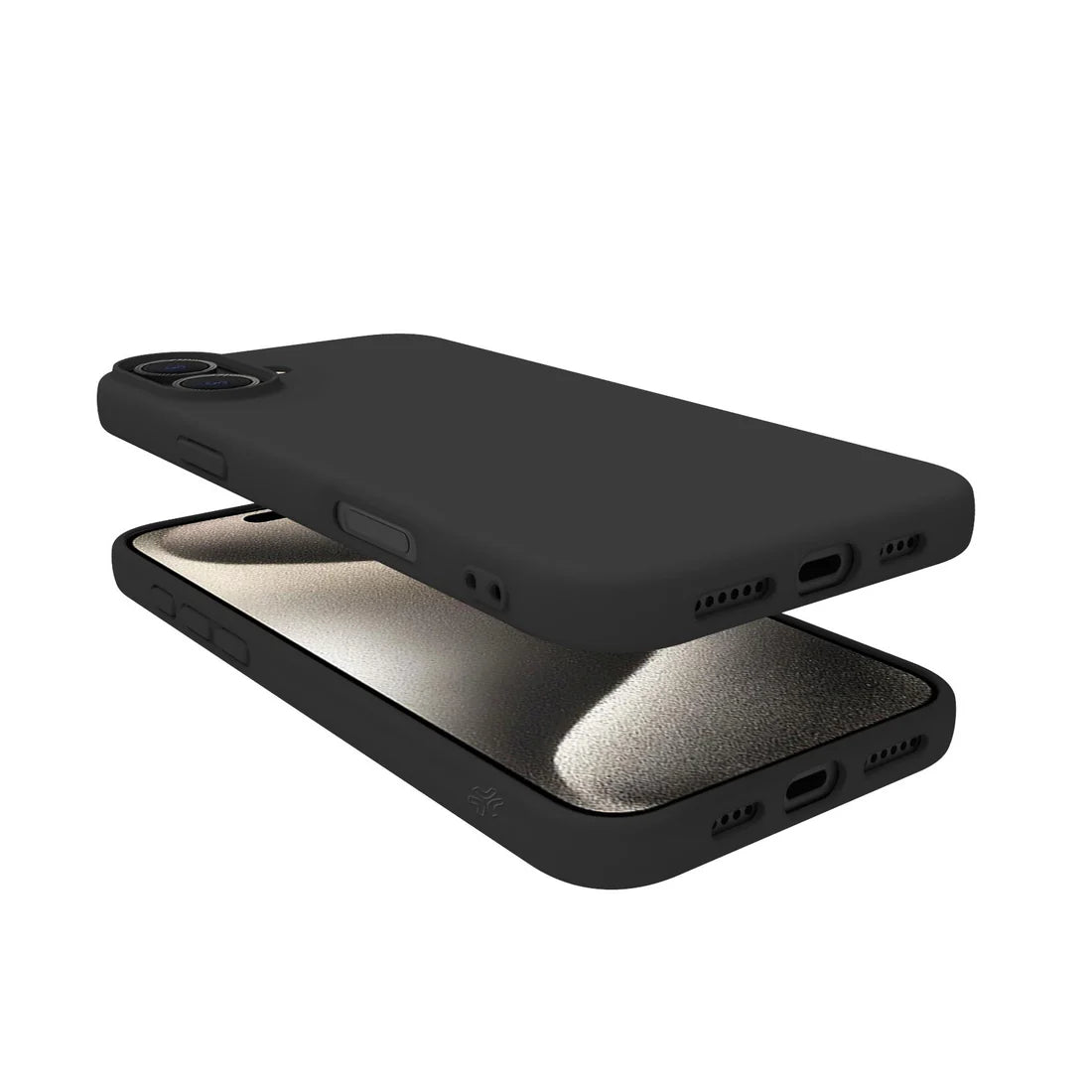 Celly Soft-Touch Cover für iPhone 16 Plus – Schwarz, schlicht & sicher