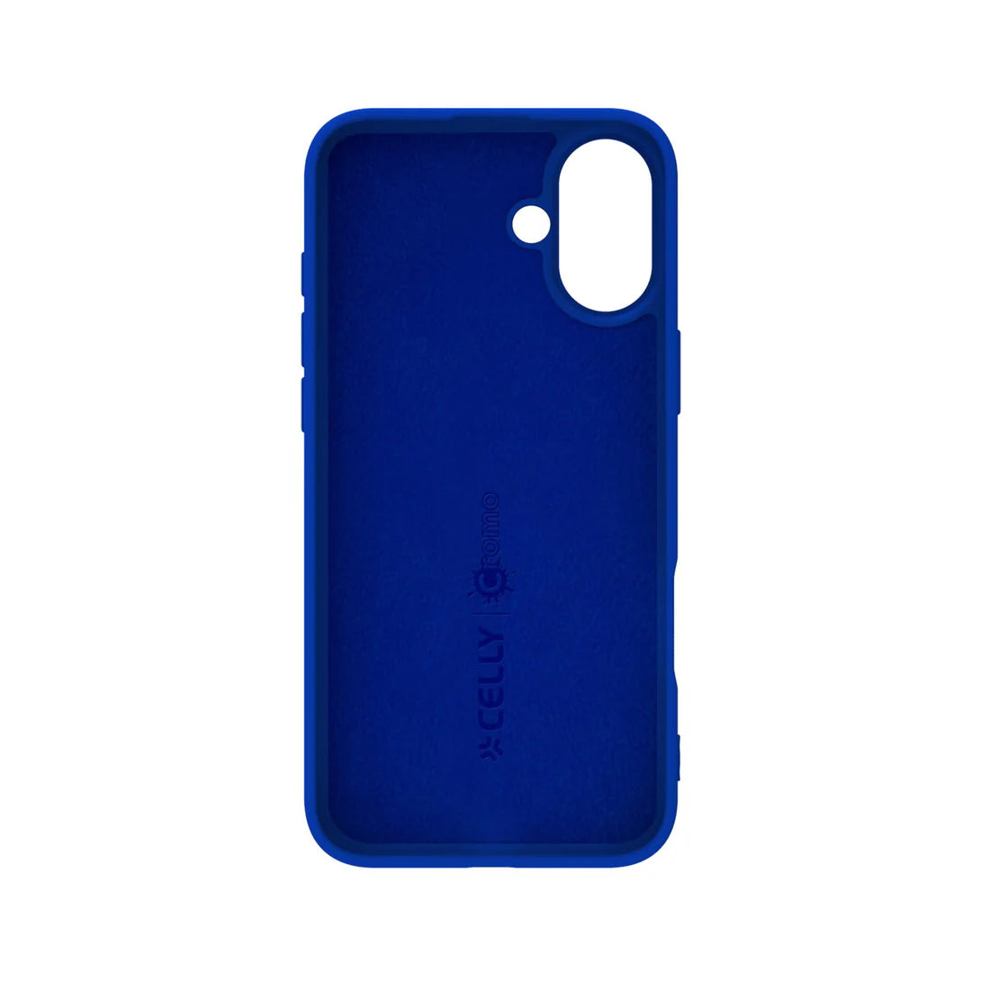 Celly Soft-Touch Cover für iPhone 16 Plus – Mattes Blau, maximaler Schutz