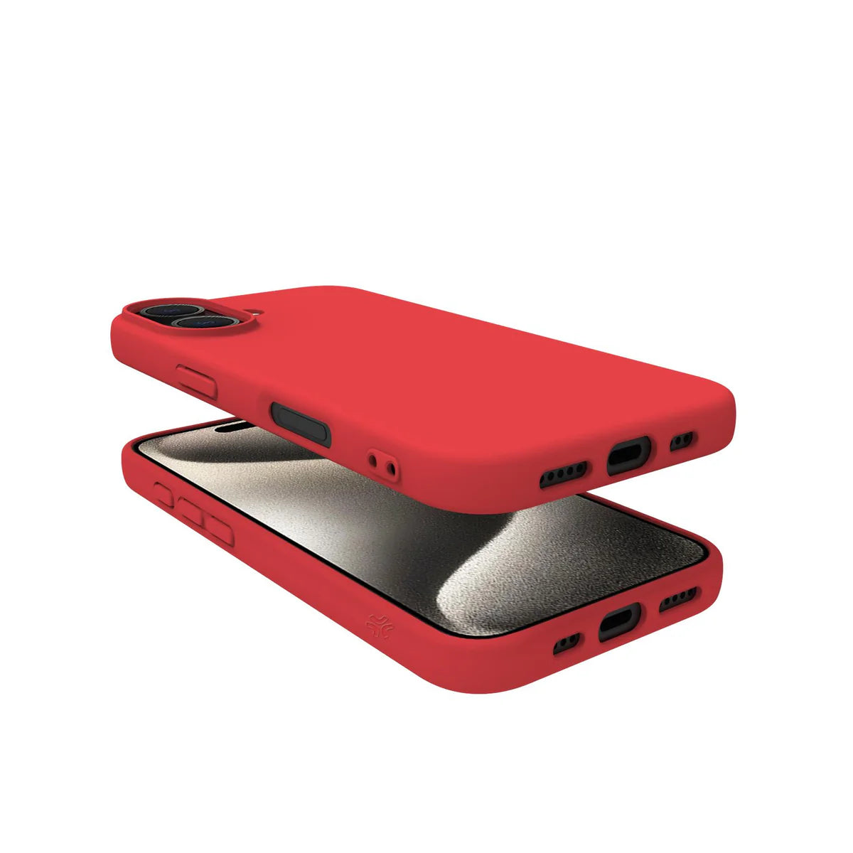 Celly Cromo Silikonhülle für iPhone 16 – Rot