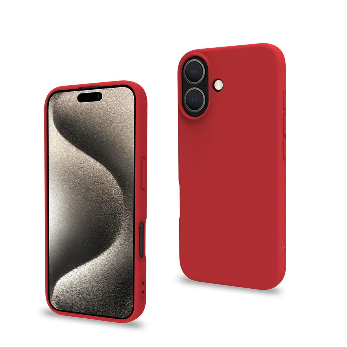 Celly Cromo Silikonhülle für iPhone 16 – Rot