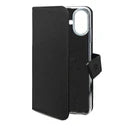Celly Wally Wallet Case für iPhone 16 – Schwarz