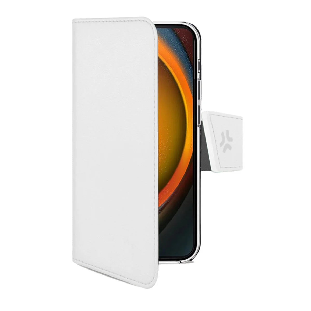Celly Wallet Case für iPhone 16 Pro Max – Weißes Klappetui mit Kartenfächern