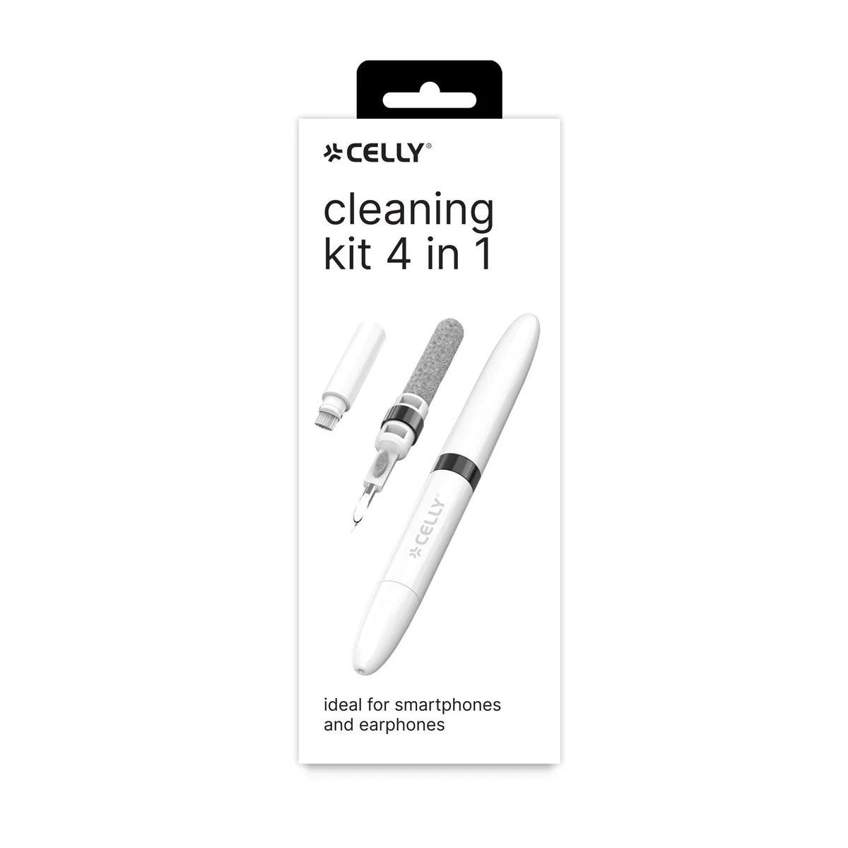 Celly Cleaning Kit 4 in 1 – Dein All-in-One Reinigungswunder für Smartphone & Earphones!
