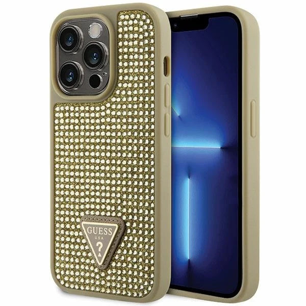 GUESS Hülle für iPhone 16 Pro – Pink Glitter mit MagSafe