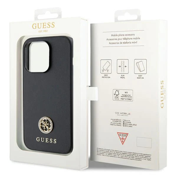 Guess 4G Charm Hardcase für iPhone 15 Pro Max – Schwarz