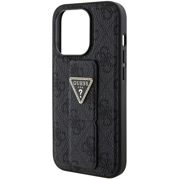 Guess Stand Case Hülle für iPhone 15 Pro Max – Schwarz mit Logo