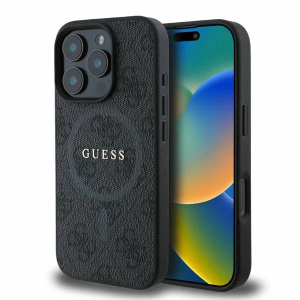 Guess iPhone 16 Pro Hülle – Schwarz mit MagSafe
