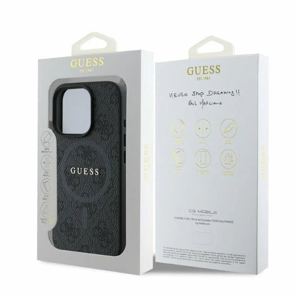 Guess iPhone 16 Pro Hülle – Schwarz mit MagSafe