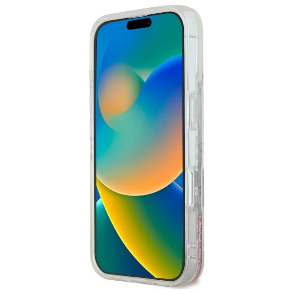 GUESS Schutzhülle mit Glitzer & Blumen – MagSafe Case für iPhone 16