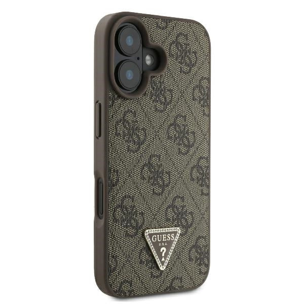GUESS 4G Crossbody Hülle mit Kette – für iPhone 16 (Braun)